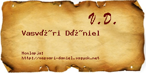 Vasvári Dániel névjegykártya